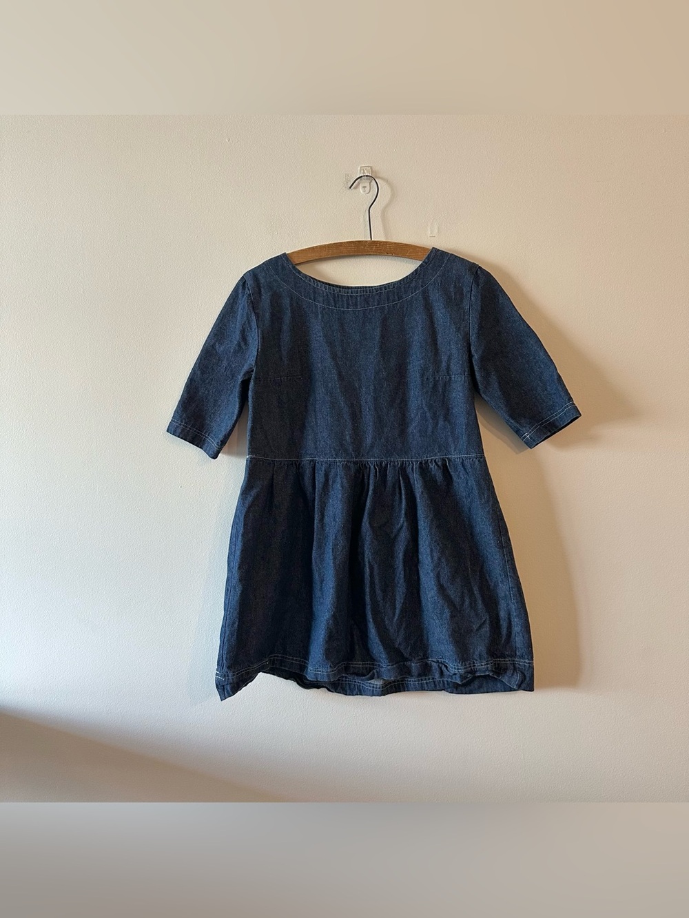 Handmade? Cotton Denim Babydoll Dress Tunic Dark Wash S? Cottagecore Rudy Jude